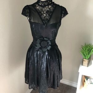 COPY - Bebe black sequin dress.